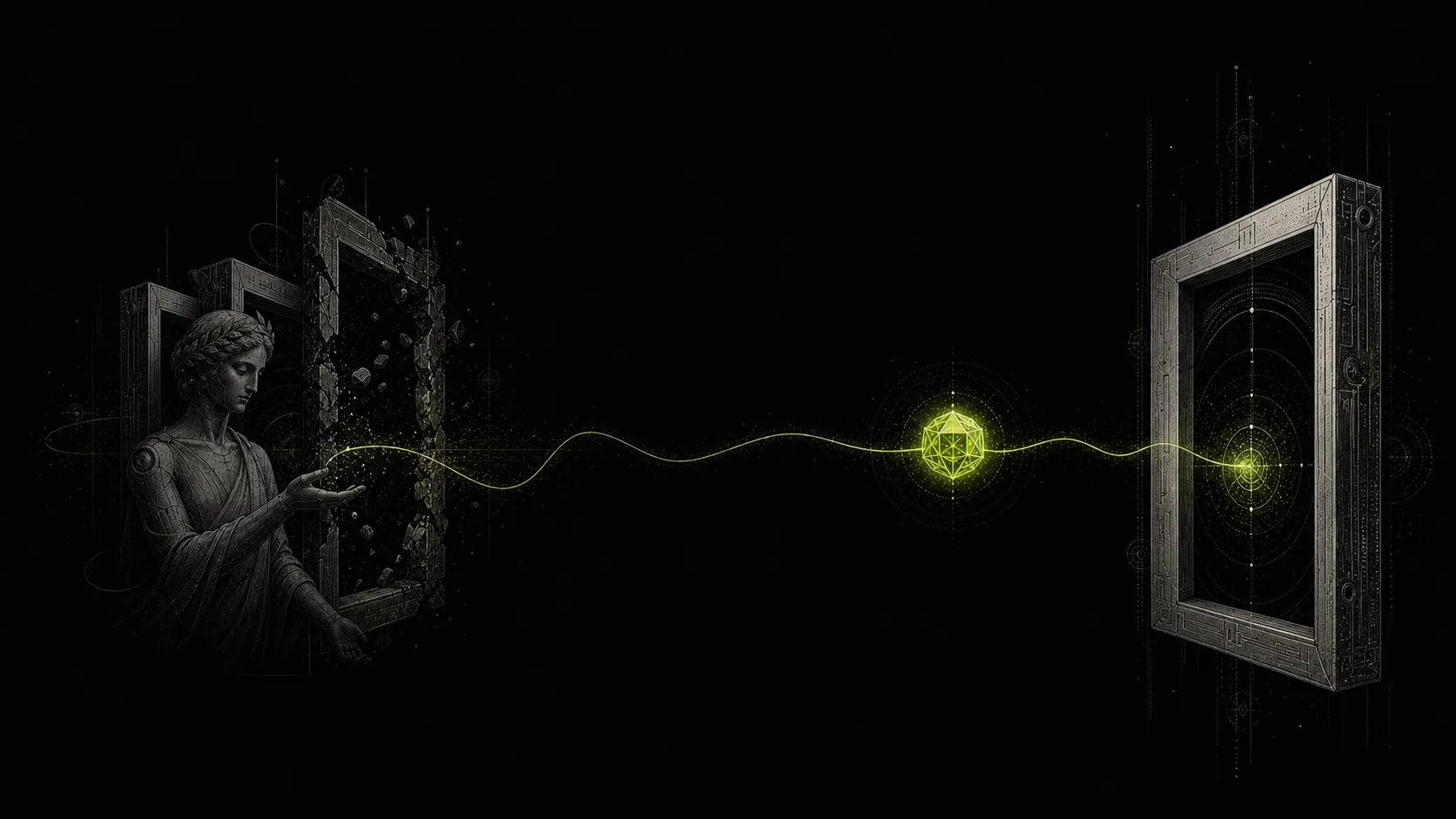 A luminous core moving between thresholds